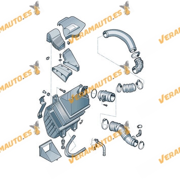 Caudalímetro | Sensor de Flujo de Aire Para Audi A4 A6 A8 | Skoda SuperB | Volkswagen Passat | Motor 2.5TDI | OEM 059906461D