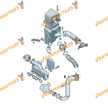 Caudalímetro | Sensor de Flujo de Aire Para Audi A3 A4 A6 | SEAT Altea León | Volkswagen Golf Caddy Passat | OEM 074906461B