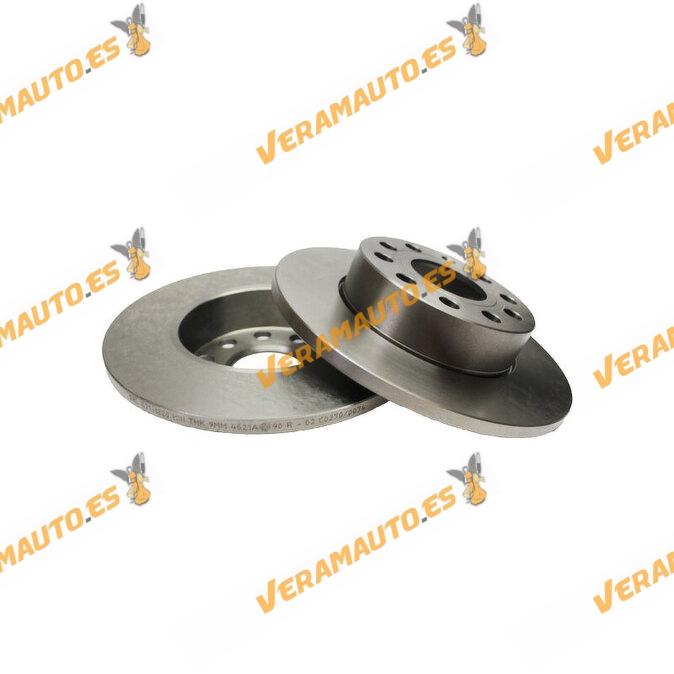 Discos de Freno Grupo VAG Audi | SEAT | Volkswagen | Skoda | Kit 2 Discos de Freno | Eje Trasero | OE 1K0615601AC