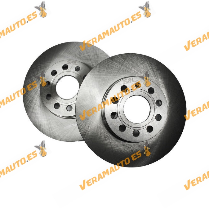 Kit 2 Discos de Freno SRLine | Eje Delantero | Audi | Cupra | SEAT | Skoda | Toyota | Volkswagen | OE 1K0615301K