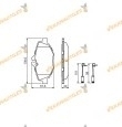 Brake Pads ICER Mercedes E-Class W211 | S211 | Front Axle | BOSCH System | With Wear Indicator | A0044209920