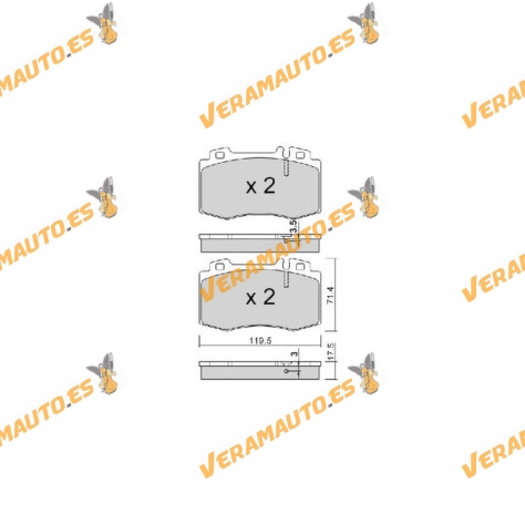 Brake Pads ICER Mercedes Mercedes Front Axle | With Contact Wear Indicator | Brake System BREMBO A0054209520