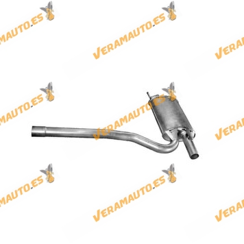 Rear Silencer Audi A4 B5|8D 1.8 20V from 1994 to 2001 | Catalysed | 1781cc 125cv 92kw | ADR Type | OE 8D0253409AA