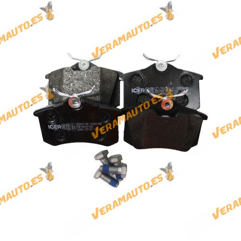 Brake Pads ICER VAG Group | PSA Group | FIAT Group | Ford | Renault | Rear Axle | Lucas - Girling | OE 1J0698451G