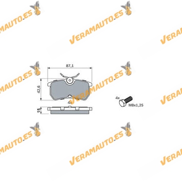 ICER Brake Pads Ford Fiesta VI JA | Focus I DA from 1998 to 2004 | Rear Axle Kit | Lucas Girling | OE 98AB-2M008-BA