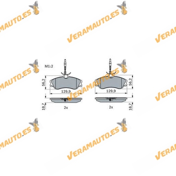 Brake Pads SRLine PSA Group PSA Front Axle 306 | 406 | Expert | Partner | Berlingo | Xsara | TRW | OE 425155 | 425485