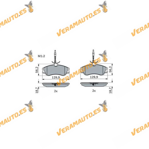 Pastillas Freno SRLine Grupo PSA Eje Delantero | 306 | 406 | Expert | Partner | Berlingo | Xsara | TRW | OE 425155 | 425485