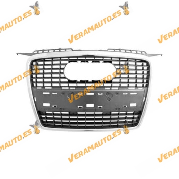 Bumper Ventilation Grille | Audi A3 8P from 2005 to 2008 | Grey | Chrome Edge | Without License Plate Holder | 8P48536511QP