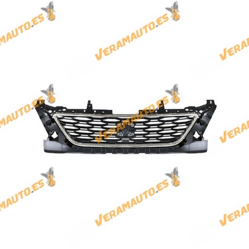 Rejilla de Frente Seat Leon FR 5F de 2012 a 2017 | Sin Anagrama | Acabado Cromado|Negro | OEM Similar a 5F0853654D