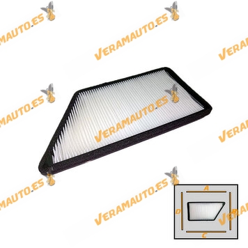 Cabin Filter SRLine Peugeot 206 | 206 CC | 206 SW | 206+ from 1998 to 2013 | OE 6447AZ | 6447TF