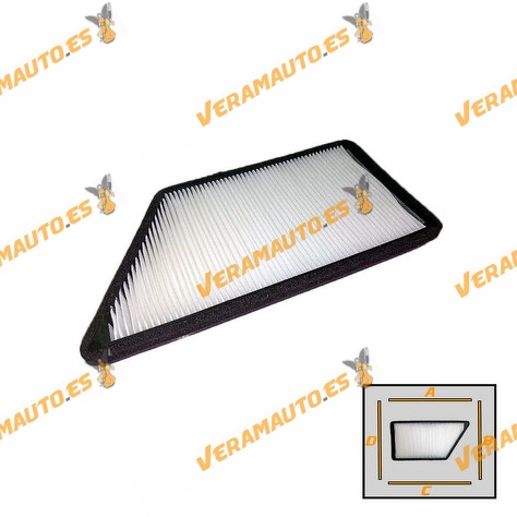 Filtro de Habitáculo SRLine Peugeot  206 | 206 CC | 206 SW | 206+ de 1998 a 2013 | OE 6447AZ | 6447TF