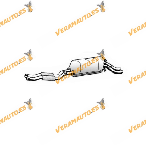 Silencioso de Escape Trasero Mercedes Clase S W126 de 1985 a 1992 | Diámetro de 52mm | OE 1264904215