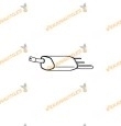 Silencioso de escape Trasero Opel Corsa B (S93) 1.6 GSi 16V de 03-1993 a 1995 | 1598cc 109cv 80kw | Motor C16XE | 852969