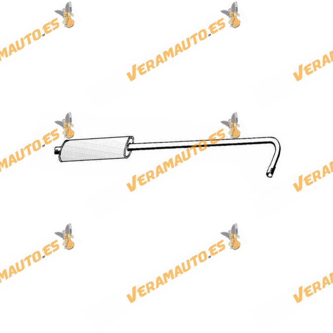 Intermediate muffler Citroen VISA 1.1 | Peugeot 104 1.0 1.3 from 1978 to 1982 | OE 7910030921 | 91502465 | 9159172