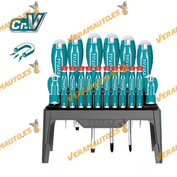 Set of 18 Professional Cr-V Screwdrivers | Star | Flat | Precision