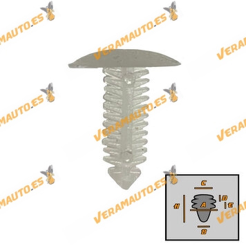 Set de 10 Grapas | Tope de Plástico con Multiples Aplicaciones y Usos | Válido Para Montaje de Muebles | Universal Para Coches