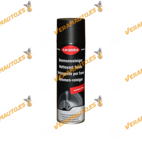 Limpiador Desengrasante de Frenos | Embragues | Maquinaria Caramba | Spray 750 ml | Elimina eficazmente Grasas y Aceites