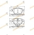 Brake Pads SRLine Land Rover | Ford | Volvo Front Axle | Not prepared for Wear Indicator | OE 1J0698151G