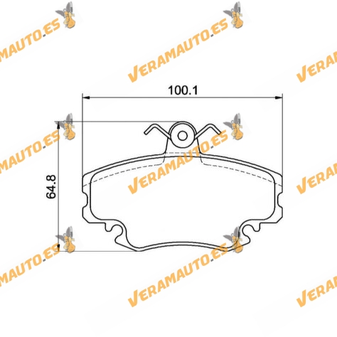 Pastillas de Freno Dacia Logan | Renault Clio | Peugeot 205 | Eje Delantero | Con Indicador de Desgaste OEM Similar a 8671016708