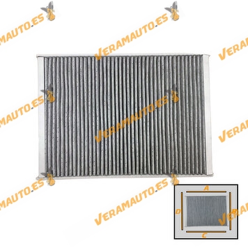 Active Carbon Cabin Filter Audi A4 B9 | A5 B9 | Q8 4M | Porsche Cayenne | Volkswagen Touareg | OEM 4M0819439B