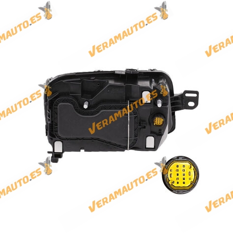 Faro FIAT Panda 169 de 2003 a 2012 Izquierdo | Conector Amarillo 14 orificios y 7 pines | Para lámpara H4 | OE 51717076