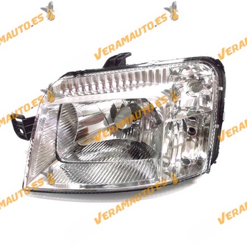 Headlamp FIAT Panda 169 from 2003 to 2012 Left | Black Connector 14 holes and 7 pins | For H4 Lamp | OE 51867677