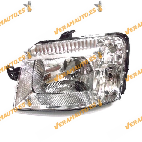 Headlamp FIAT Panda 169 from 2003 to 2012 Left | Black Connector 14 holes and 7 pins | For H4 Lamp | OE 51867677