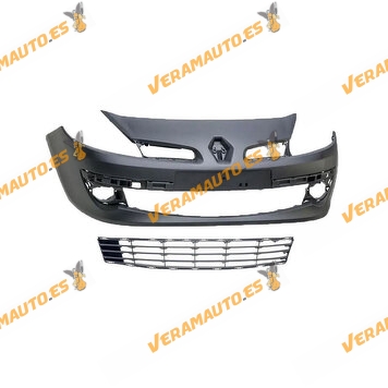 Front Bumper Renault Clio III from 2005 to 2009 | Front Bumper with Central Bumper Grille | OE 7701208681