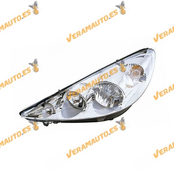 Headlamp Peugeot 206 Plus from 2009 to 2012 Right | H7 + H1 | With dimming engine | OE 6206P3 | 6206 P3 | 6206.P3