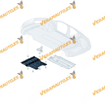 Protección Bajo Motor Audi Q3 (8U) de 06-2011 a 08-2018 | Plástico Polietileno (PE) | OE 8U0863821A