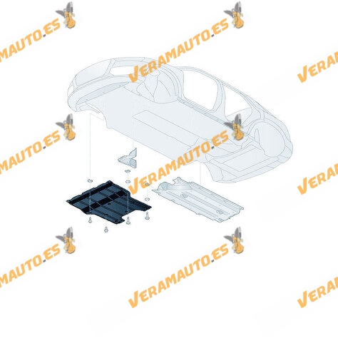 Under Engine Protection Audi Q3 (8U) from 06-2011 to 08-2018 | Plastic Polyethylene (PE) | OE 8U0863821A