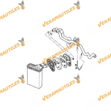 Radiator Sleeve Habitáculo Citroen Berlingo | Xsara | ZX | Peugeot 306 | Partner | OE 6464FZ | 6464NG | 6464NV