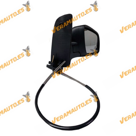 Rearview Mirror Volkswagen Sharan from 2000 to 2004 | Right | Mechanical Adjustment | Black | OEM 7M0857528