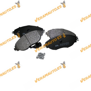 Brake Pads SRLine | Audi  | SEAT | Skoda | Volkswagen Front Axle | Including Wear Indicator Contact | OEM 7N0698151C