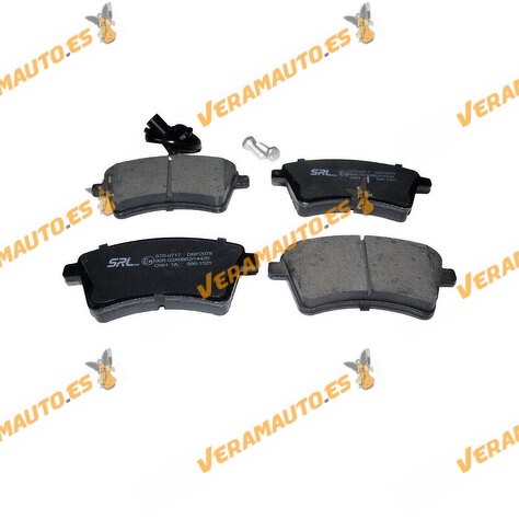 Pastillas Freno SRLine Renault Kangoo | Con Contacto Avisador Desgaste | Sistema de Frenos TRW | Eje Delantero | OE 7701209864