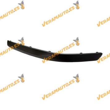 Moldura Paragolpes Skoda Octavia de 2004 a 2013 | Delantera Izquierda | Negro Texturizado | OEM Similar a 1Z0807717B41