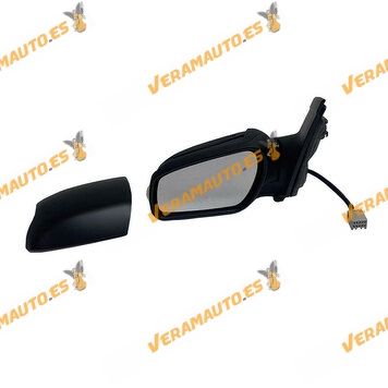 Rearview Mirror Ford Focus from 2004 to 2008 | Left Electric | Primed | With Flashing | OEM 1404898