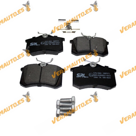 Brake Pads Audi | SEAT | Peugeot | Skoda | Volkswagen | Rear Axle | Not Prepared Wear Indicator | OE 191698451D