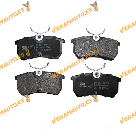 Brake Pads SRLine Ford Fiesta (V | VI) | Focus I | Rear Axle | Not Prepared for Wear Indicator | OE 1075565