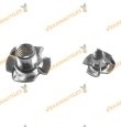 Steel Nut with 4 Nuts and Threads | Size M10 / M8 | Zinc Plated Steel | 4 pcs.