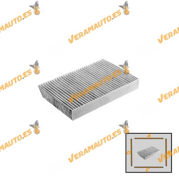 Filtro Habitáculo Carbón Activo SRLine Renault Megane III de 2008 a 2016 OEM 272773488R