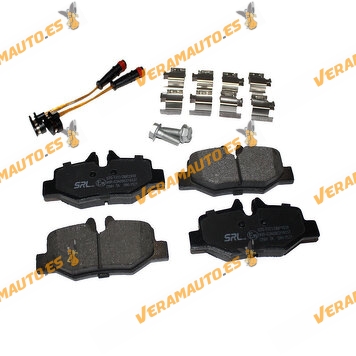 Pastillas Freno SRLine Mercedes Vito W639 | Viano W639 | Eje Trasero | Incluido Contacto Avisador de Desgaste | OE A0064204420