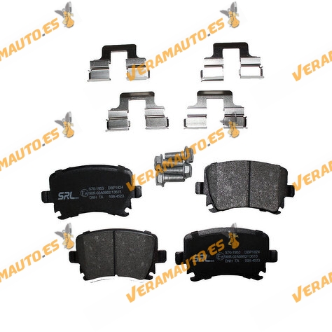 Brake Pads Audi A6 Q3 | SEAT Alhambra | Volkswagen CC Passat Sharan Tiguan | Rear Axle | TRW Brakes | OE 1K0698451G