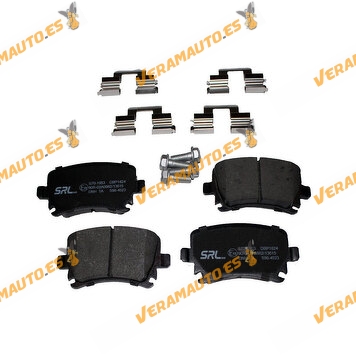 Brake Pads Audi A6 Q3 | SEAT Alhambra | Volkswagen CC Passat Sharan Tiguan | Rear Axle | TRW Brakes | OE 1K0698451G