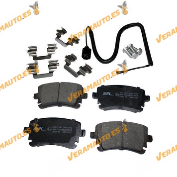 Brake Pads Audi A4 (B7 | B8) A6 (C5 | C6) A8 (D3) Volkswagen Phaeton | Rear | With Wear Indicator | OEM 3D0698451A