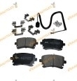 Brake Pads Audi A4 (B7 | B8) A6 (C5 | C6) A8 (D3) Volkswagen Phaeton | Rear | With Wear Indicator | OEM 3D0698451A