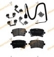 Brake Pads Audi A4 (B7 | B8) A6 (C5 | C6) A8 (D3) Volkswagen Phaeton | Rear | With Wear Indicator | OEM 3D0698451A