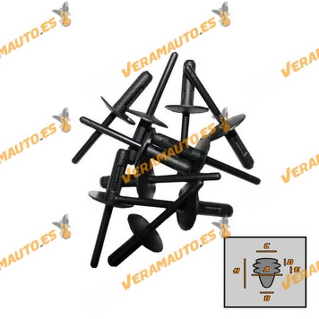 Set of 10 Staples or Rivet BMW 3 4 7 Series | BMW X1 X2 X3 X4 X5 X6 | for Wheel Arch | Bumper | Upholstery OEM 7147293278