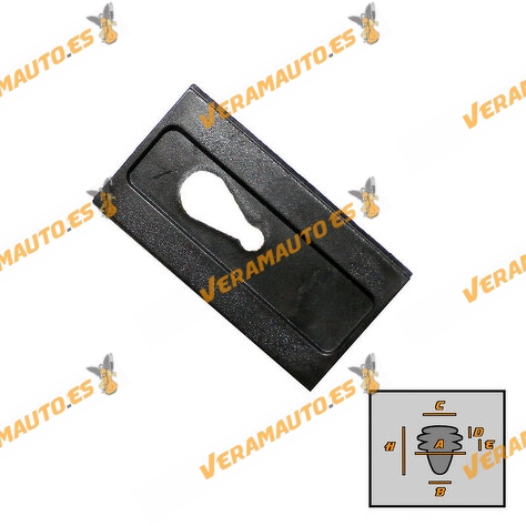 Set of 10 Clips | Mercedes Vito | V (638) from 1996 to 2003 | for Windshield Moldings | OEM 6389840961