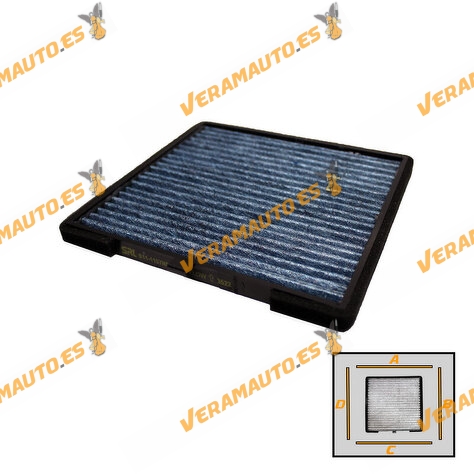 Filtro de Habitáculo SRLine | Hyundai I10 de 2008 a 2020 | Kia Picanto de 2004 a 2017 | con Carbón Activado OEM OE 97133-07010